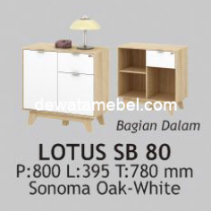 Rak Serbaguna - Activ Lotus SB 80 / Sonoma Oak - White